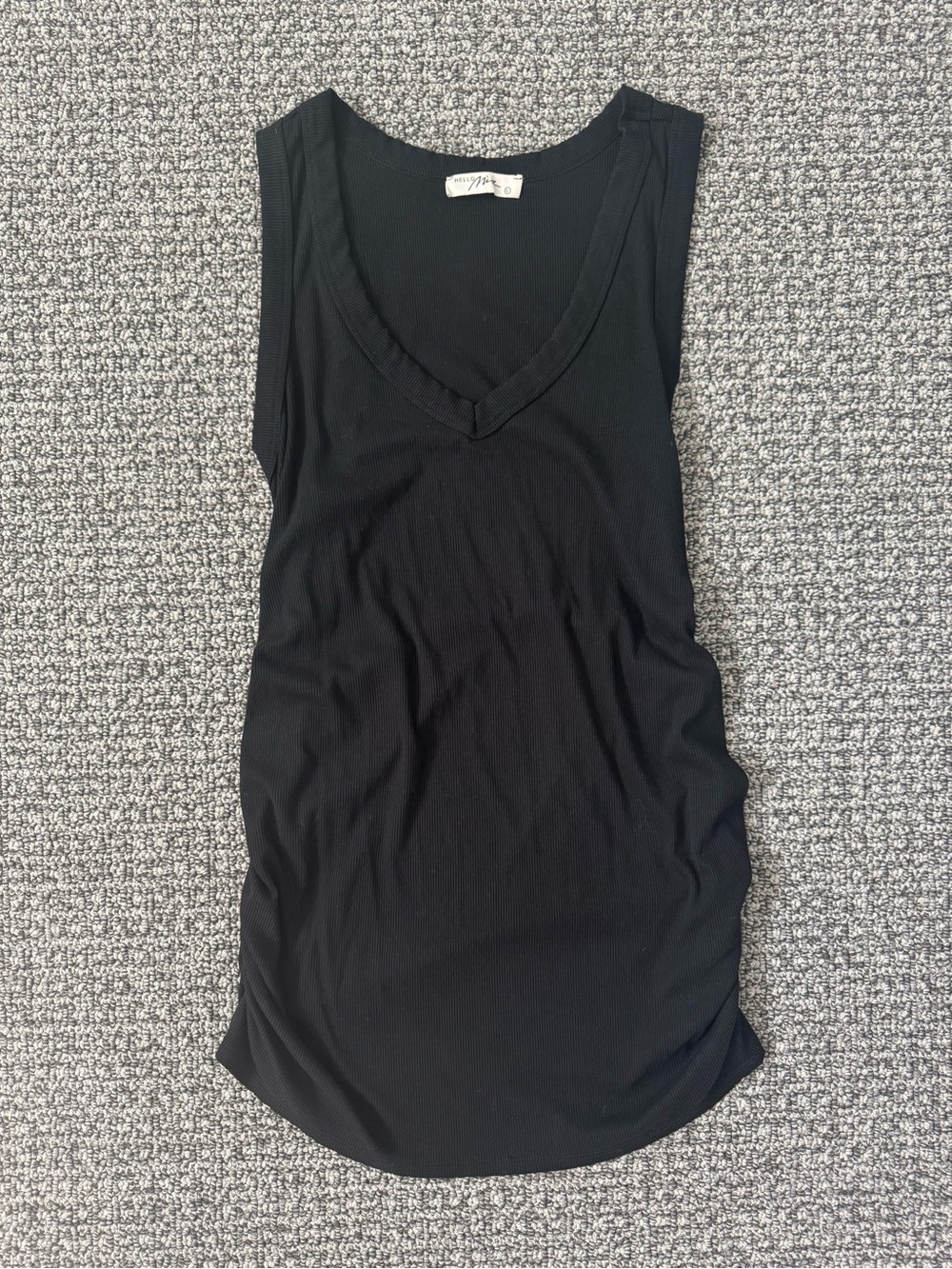 Black Maternity V-Neck Tank Top